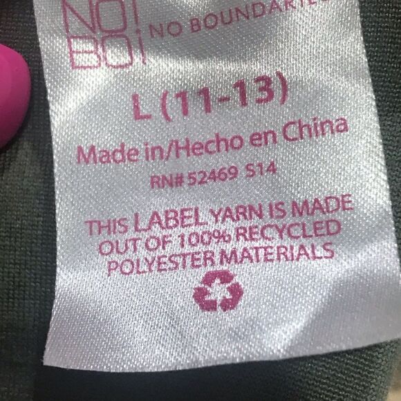 no boundaries size large green scrunched crop top - Picture 8 of 13